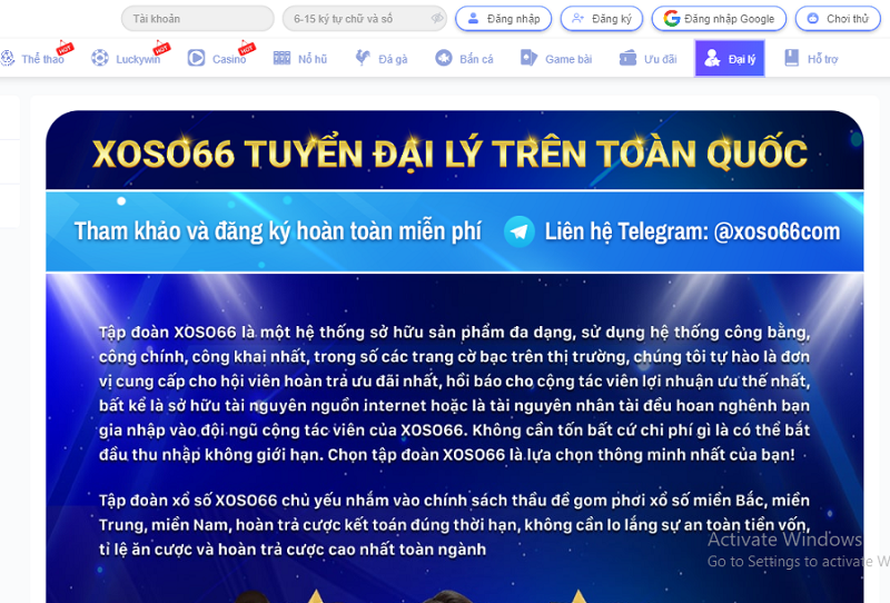 Đại lý Xoso9988 có cơ hội làm việc với nhà cái uy tín